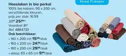 Carrefour Hoeslaken in bio perkal aanbieding