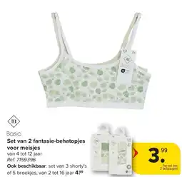 Carrefour Set van 2 fantasie-behatopjes voor meisjes aanbieding