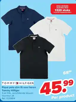 Carrefour Piqué polo slim fi t voor heren Tommy Hilfi ger aanbieding