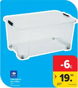 Carrefour Opbergdoos op wieltjes aanbieding