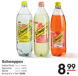 Sligro Schweppes aanbieding