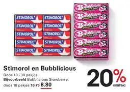 Sligro Stimorol en Bubblicious aanbieding