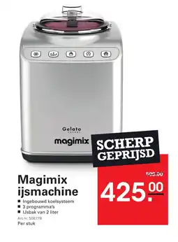 Sligro Magimix ijsmachine aanbieding