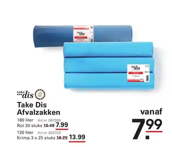 Sligro Take Dis Afvalzakken aanbieding