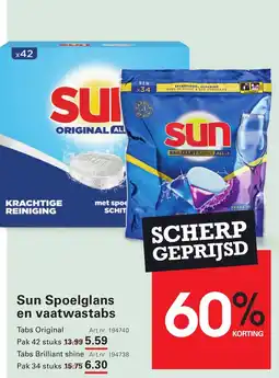 Sligro Sun Spoelglans en vaatwastabs aanbieding