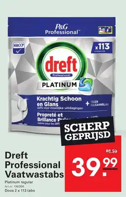 Sligro Dreft professional vaatwastabs aanbieding