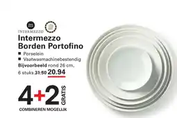 Sligro Intermezzo borden portofino ■ vaatwasmachinebestendig bijvoorbeeld rond 26 cm, 6 stuks 31.50 20.94 aanbieding