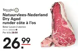 Sligro Natuurvlees Nederland Dry Aged runder côte à l'os aanbieding