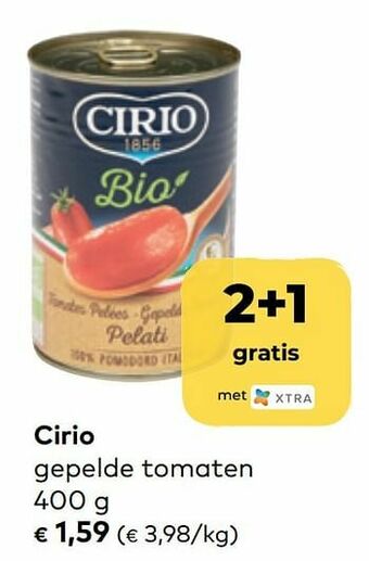 Bio Planet Cirio gepelde tomaten aanbieding