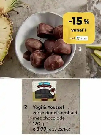 Bio Planet Yogi + youssef verse dadels omhuld met chocolade aanbieding