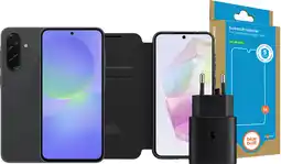 Coolblue Samsung Galaxy A36 128 Go Noir 5G Enterprise Edition + Pack d'Accessoires Complet aanbieding