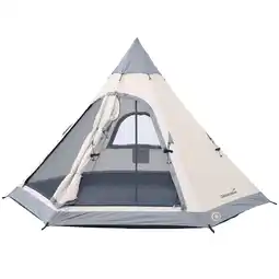 Decathlon Tent Tipi Lavvu 335 Protect - 4 Pers - 335x290 cm - Hoogte 2 m - Genaaide vloer aanbieding