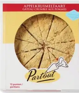 Sligro Partout Appelkruimeltaart roomboter aanbieding
