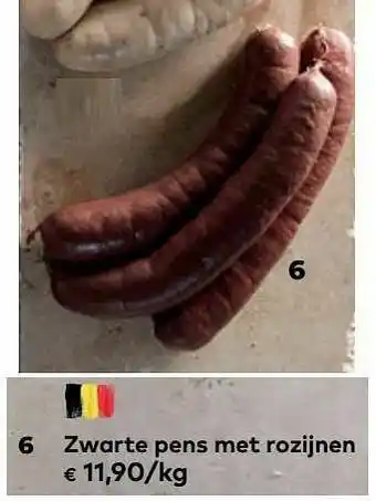 Zwarte pens met rozijnen
