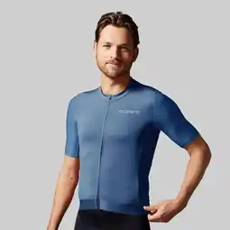 Decathlon Heren fietsshirt korte mouwen – Italiaans stof, ademend, aero fit aanbieding