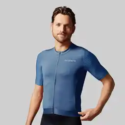 Decathlon Heren fietsshirt korte mouwen – Italiaans stof, ademend, aero fit aanbieding