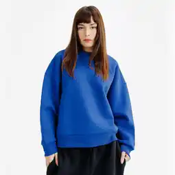 Decathlon Damessweater met ronde hals Elementals blauw aanbieding