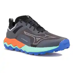 Decathlon Mizuno Wave Ibuki 4 Trailrunningschoenen Zwart, Blauw En Oranje aanbieding