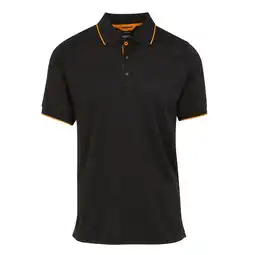 Decathlon Herenpolo met korte mouwen (Zwart/Oranje Pop) aanbieding