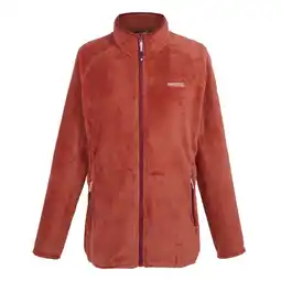 Decathlon Dames Lakara Fluffy Full Zip Fleece Jas (Mineraal Rood) aanbieding