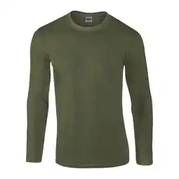 Decathlon Unisex Softstyle Tshirt met lange mouwen voor volwassenen (Militair Groen) aanbieding