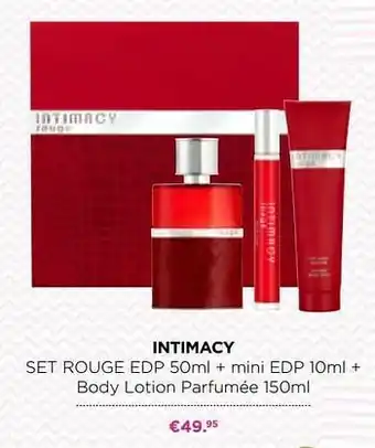 ICI PARIS XL Intimacy set rouge edp + mini edp + body lotion parfumée aanbieding