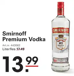 Sligro Smirnoff Premium Vodka aanbieding