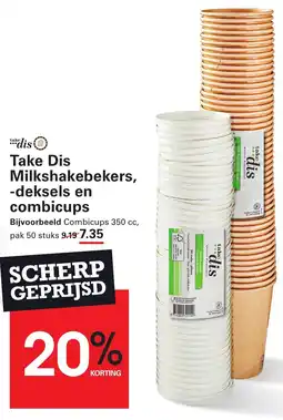 Sligro Take Dis Milkshakebekers, deksels en combicups aanbieding