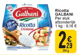 Cora Ricotta galbani aanbieding