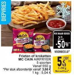 Cora Frieten of kroketten Mc Cain Airfryer aanbieding