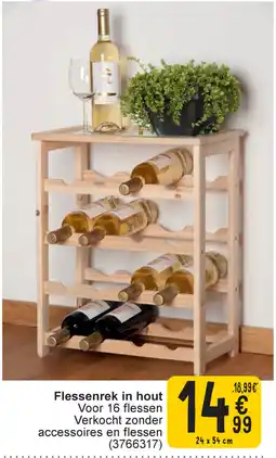 Cora Flessenrek in hout aanbieding