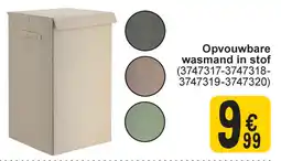 Cora Opvouwbare wasmand in stof aanbieding