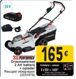 Cora Grasmaaierset 2 AH batterij + oplader aanbieding