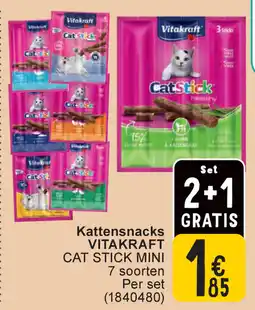 Cora Kattensnacks Vitakraft Cat Stick Mini aanbieding