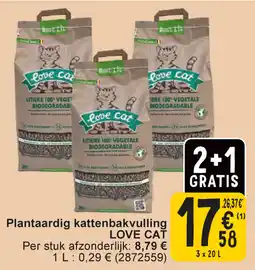 Cora Plantaardig kattenbakvulling Love Cat aanbieding