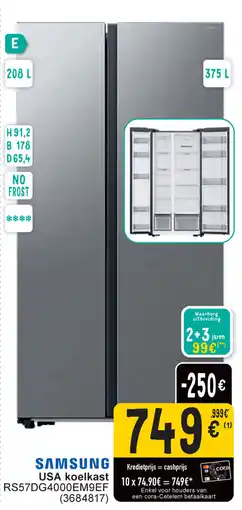 Cora Samsung USA koelkast RS57DG4000EM9EF aanbieding