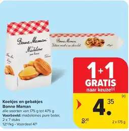 Carrefour Koekjes en gebakjes Bonne Maman aanbieding