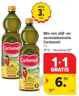 Carrefour Mix van olijf- en zonnebloemolie Carbonell aanbieding