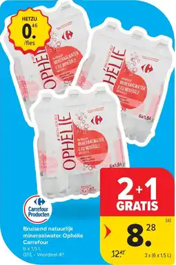 Carrefour Bruisend natuurlijk mineraalwater Ophélie Carrefour aanbieding