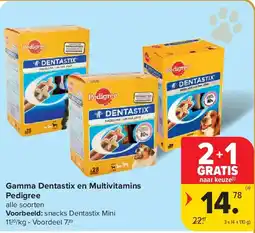Carrefour Gamma Dentastix en Multivitamins Pedigree aanbieding