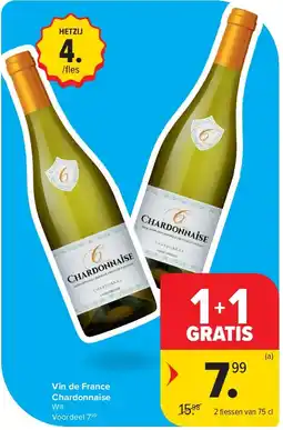 Carrefour Vin de France Chardonnaise aanbieding