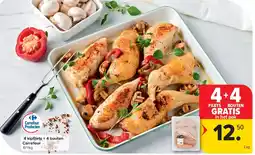 Carrefour 4 kipfi lets + 4 bouten Carrefour aanbieding