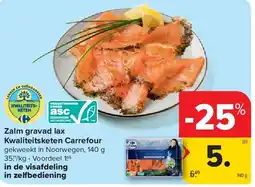 Carrefour Zalm gravad lax Kwaliteitsketen Carrefour aanbieding