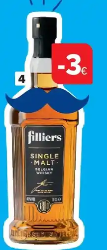 Carrefour Single Malt whisky Filliers aanbieding