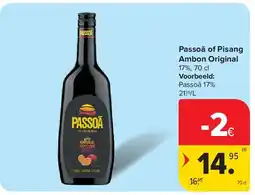 Carrefour Passoã of Pisang Ambon Original aanbieding