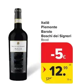 Carrefour Italië Piemonte Barolo Boschi dei Signori aanbieding