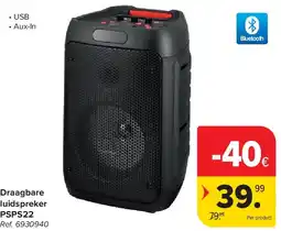 Carrefour Draagbare luidspreker PSPS22 aanbieding
