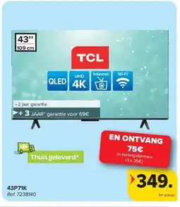 Carrefour TCL 43P71K 4K TV aanbieding