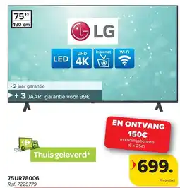 Carrefour LG 75UR78006 LED TV aanbieding