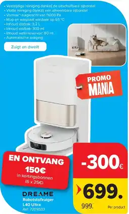 Carrefour Robotstofzuiger L40 Ultra aanbieding